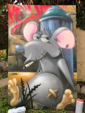 Peinture signée rongeur - peinture,