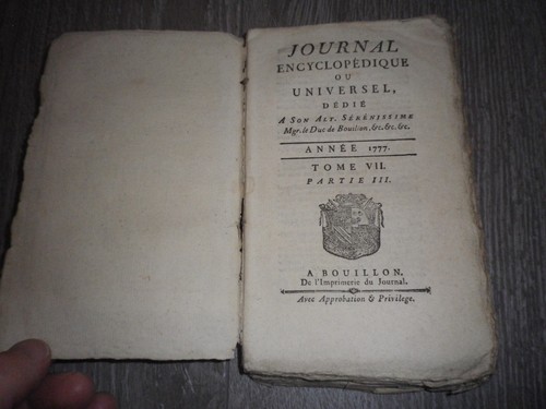 1777 journal encyclopédique - journal,