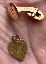 Lot Or 18k, Bouton De Manchette Van Cleef & Arpels Gold 750  Bijoux Vintage