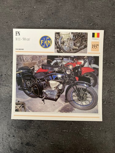 Carte fiche moto collection - fiche,