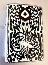 ZIPPO 1995 FACE EN NACRE COMME NEUF INUTILISÉ BOITE D’ORIGINE TRÈS BEAU (PHOTOS)