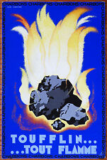 Gouache de Léo FONTAN projet d'affiche Charbon Toufflin vers 1935 Art Deco