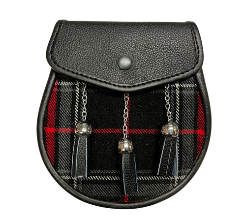 Sporran cuir tartan - cuir,