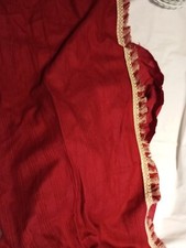 Paire de rideaux rouge bordeaux en coton vintage