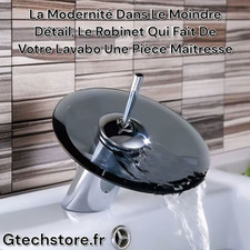 Robinet Salle De Bain Robinet Lavabo Chromé à Levier Unique Eau Chaude Et Froide