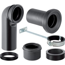 Kit de raccordement Geberit Monolith pour WC sur pied, noir, 131.082.16.1