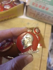 3.5CM Collect Rare Old China Allumium Mao Zedong Head Statue de armé Marine...