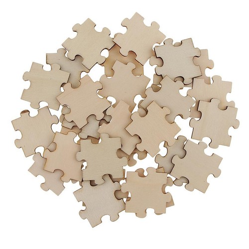 Pièces puzzles en bois - 50, de