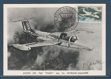 France  carte  1er jour  avion MS. 760 Paris Maurane-Saulnier  Musée Postal 1959