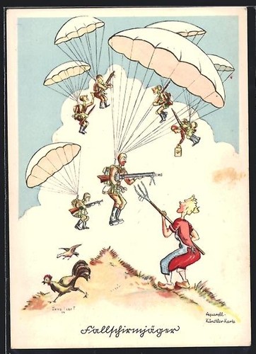 Parachutistes avec - ak,
