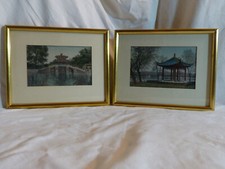 paire de cadre soie ancien en