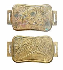 2 Plaques de Vélo en Laiton