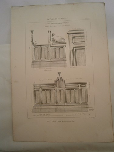 Planche gravure mobilier