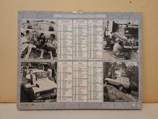 Calendrier almanach la Poste PTT 2024 Peugeot 504, Renault 4L, 2 CV Citroën 1960