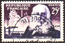 Stampe/timbre france oblitéré P. Martin (1824-1915) - L'acier Y&T N°1016 de 1955