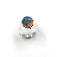 Bague de sceau turquoise en