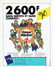 Publicité Advertising 107  1984  chéque-déjeuner