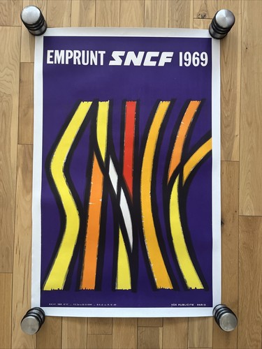 Affiche emprunt sncf - affiche,