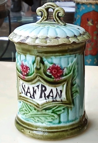Rare ancien pot épice safran - ancien,