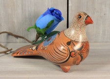 Oiseau Statue Vintage Peint