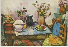 Carte 2 volets 4 faces Texte et signature autographes  Franck INNOCENT 1912-1983