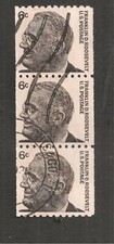 FRANKLIN ROOSEVELT 6 C LOT BANDE 3 TIMBRES UNITED STATES POSTAGE