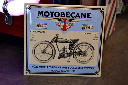 Plaque émaillée motobecane - plaque,