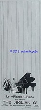 PUBLICITE PIANO PIANOLA THE