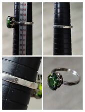 Bague argent et Tourmaline Art Déco Poinçon Crabe Taille 57/58.