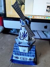 Moulin de Hollande  Porcelaine Delft Décor Main - H 18 cm