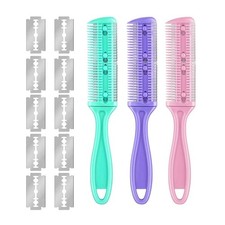 Kit de 3 Peignes Amincissants pour Cheveux Peigne Rasoir Peigne Rasoir pour C...