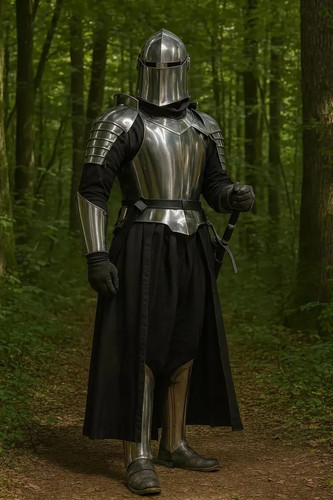 Medieval knight steel costume - medieval,