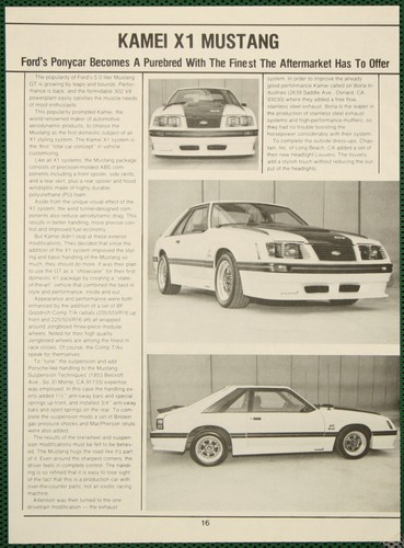 Ford 1983 mustang - kamei, x1