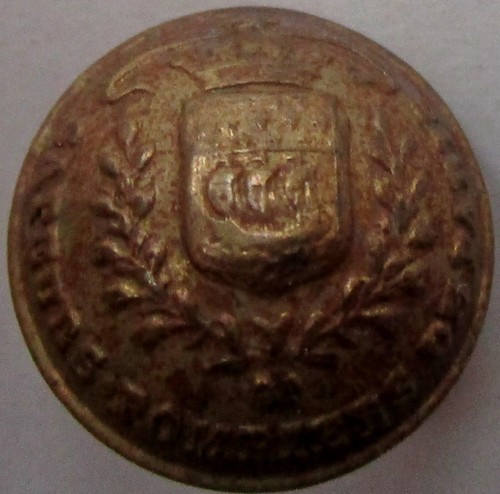 Bouton bombé métal doré - ,