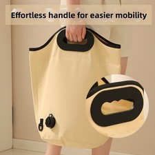 Baignoire à Pied Pliable Portable 47cm De Profondeur Trempage avec Vanne de Vid