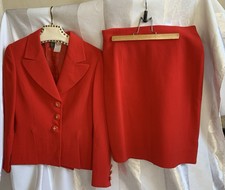 Superbe Tailleur  Veste/jupe 100% Laine Vierge - Boutons Bijoux - G. ReCH