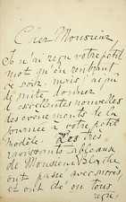 ✒ L.A.S Louise-Catherine BRESLAU peintre suisse au sculpteur Albert BARTHOLOME