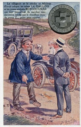 Cpa publicite bergougnan - cpa,