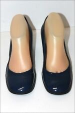 ACCESSOIRE  DIFFUSION Escarpins Tout Cuir verni bleu Saphir T 37.5 BE