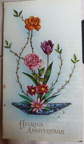 Embossée heureux - cp,
