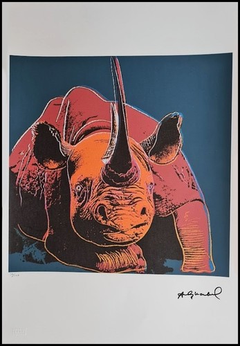 Andy warhol noir rhinocéros - warhol,