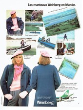 Publicité Advertising 088  1983  les manteaux Weinberg  en Irlande *