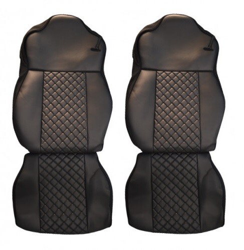 Set noir siège housses pu - noir,