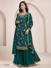 Nouvelle Robe Ethnique Indienne Pakistanaise Salwar Kameez Designer Pour Fête