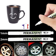 Marqueur Permanent Blanc Étanche – Stylo Peinture Pneu Verre Métal (1mm & 2mm)