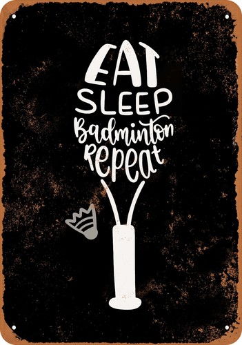 Metal sign eat sleep - sign,