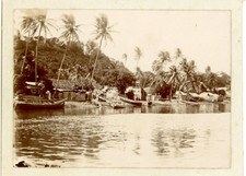 Martinique, Fort de France avant la catastrophe de 1902 Vintage citrate print. 