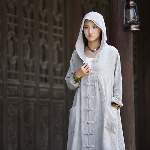 Femme coton lin - femme, long
