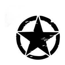 Autocollant étoile 35cm Jeep