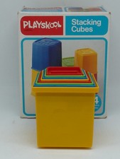 PLAYSKOOL ANCIEN JEU D EDUCATION BEBE CUBES A EMPILER